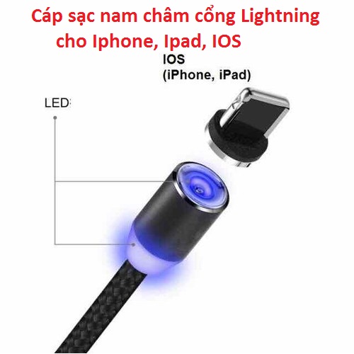 Cáp sạc nam châm hít cho các loại điện thoại