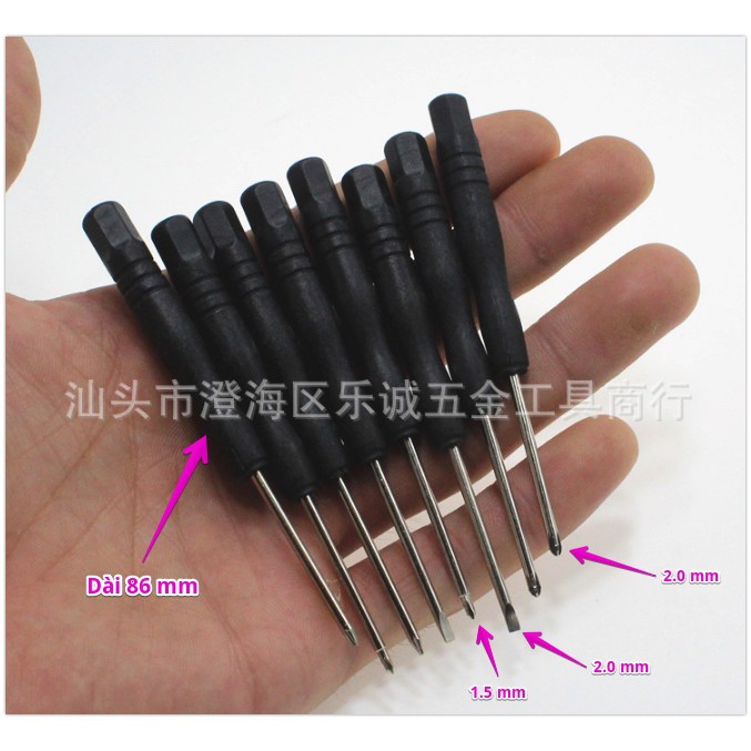 Combo 3 Tô Vít Mini Loại Nhỏ (2 Cái 4 Cạnh & 1 Cái 2 Cạnh) & 1 Nam Châm Bù Từ