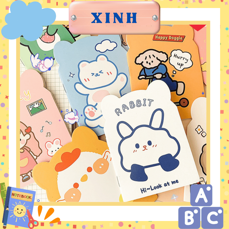 Sổ tay mini, sổ ghi chép 40 trang hình chú gấu nhiều mẫu dễ thương