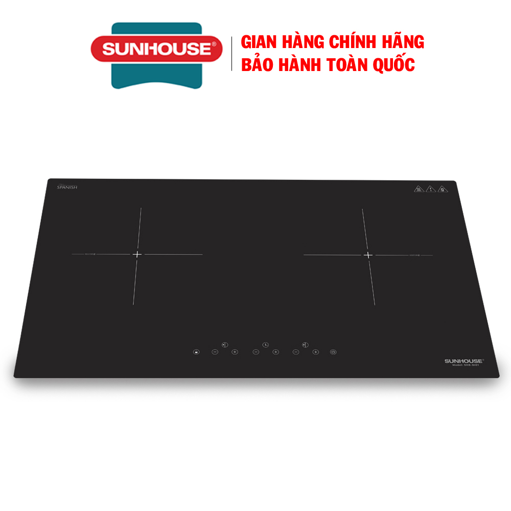 [Trả góp 0%]Bếp đôi điện từ Sunhouse SHB DI01 - Bếp điện từ đôi âm công suất 4000W