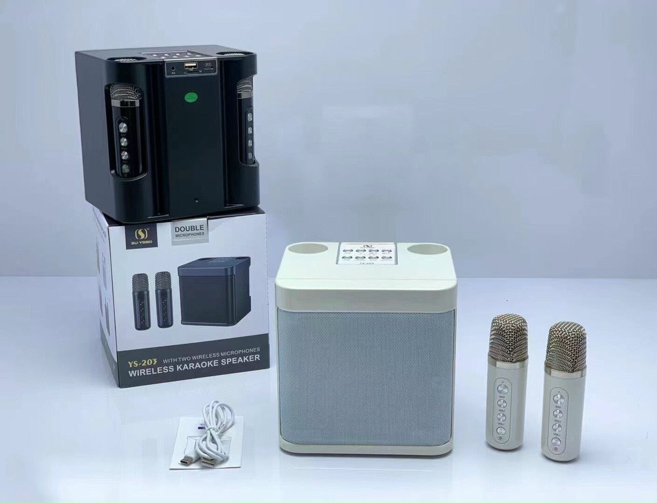 [ Loa Hot - SALE CỰC KHỦNG ] Loa Nghe Nhạc, Karaoke Bluetooth Su-Yosd YS-203 Cao Cấp Kèm 2 Micro Không Dây, Công Suất Lớn - Loa Bass Mạnh, Âm Thanh Cực Chắc, Chống Rè, Chống Hú, Kết Nối Bluetooth - USB - Thẻ Nhớ - AUX, Dễ Dàng Tuỳ Chỉnh Kokomi ssa