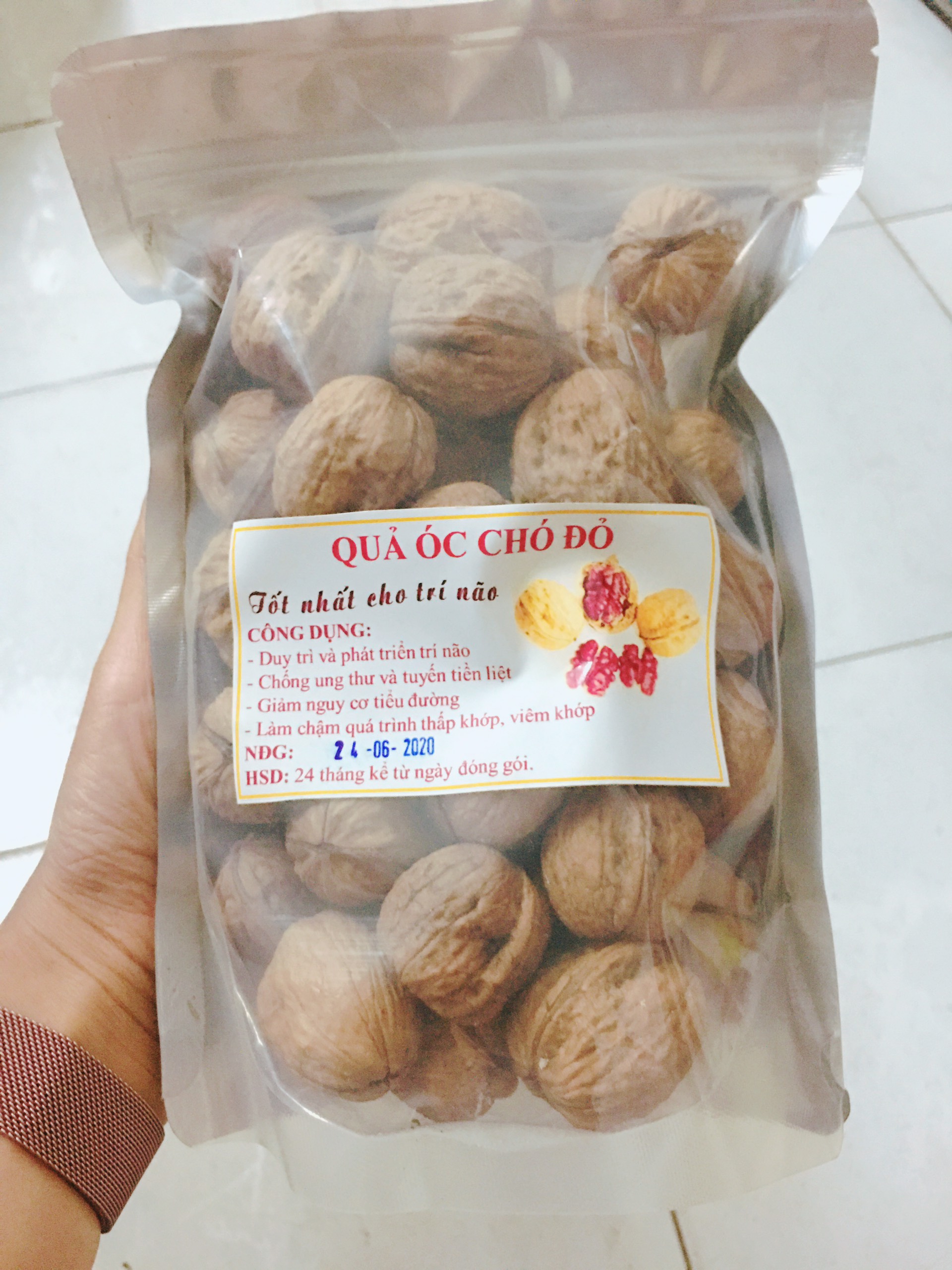 [HCM]ÓC CHÓ NHÂN ĐỎ (đã bóc vỏ) (500gr)