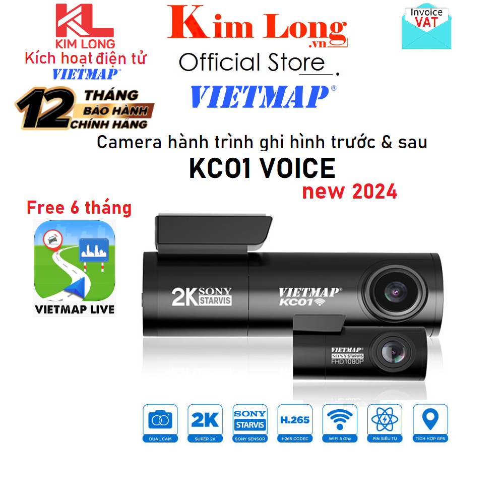 Vietmap KC01 V2 pro traffic warning camera Super HD 2K sensor Sony balance