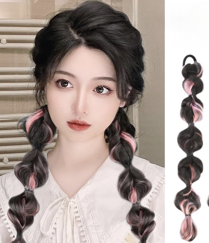 Cột tóc buộc tóc giả thắt bện dễ thương mẫu mới hottrend