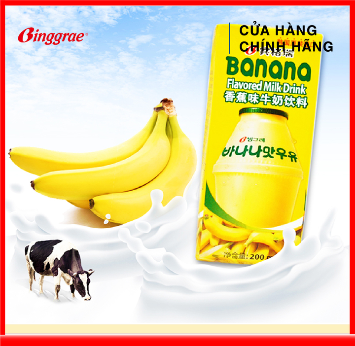 [HÀNG CÔNG TY NHẬP KHẨU] Sữa Chuối Banana Milk Binggrae 1 hộp