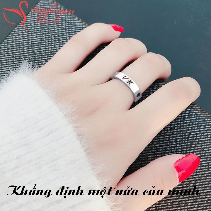 Nhẫn cặp đôi VK-CK  ĐẸP  & Ý NGHĨA - số lượng 02 chiếc
