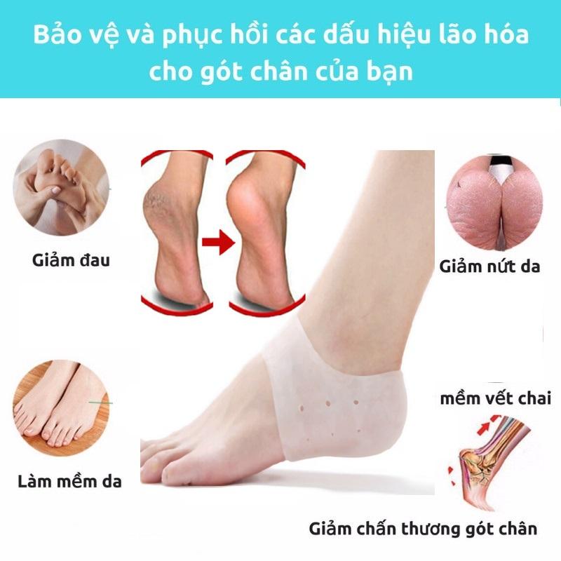 [HCM]Vớ gót chân silicon DKT-2019 giảm chai và nứt gót chân hiệu quả có lỗ thoát khí sản phẩm an toàn không gây dị ứng