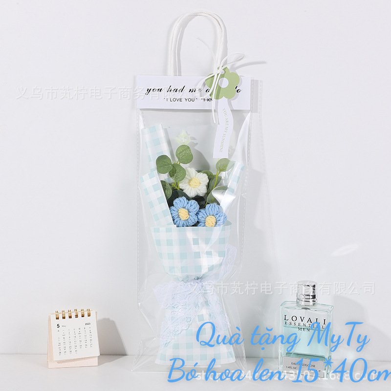 Bó hoa len, hoa hồng bằng len handmade xinh, quà tặng ý nghĩa