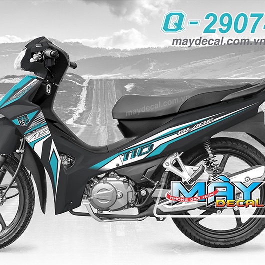 Tem rời wave blade y15zr mã 29074 bản 3 lớp bóng hoặc nhám cao cấp