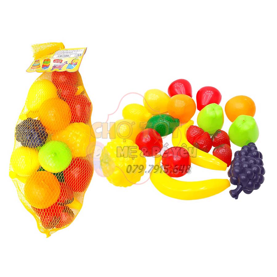 Bộ đồ chơi trái cây TÚI LƯỚI các loại bằng nhựa