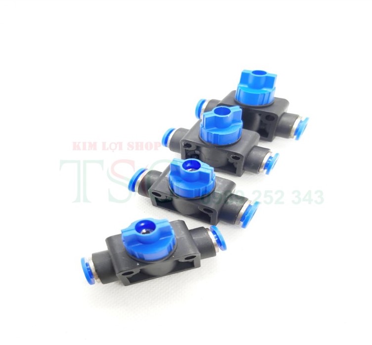 Van khóa 2 đầu ống dạng van bi Mode: HVFF ống ( 4mm, 6mm, 8,mm, 10mm, 12mm) ( hiệu: SUNCOS)