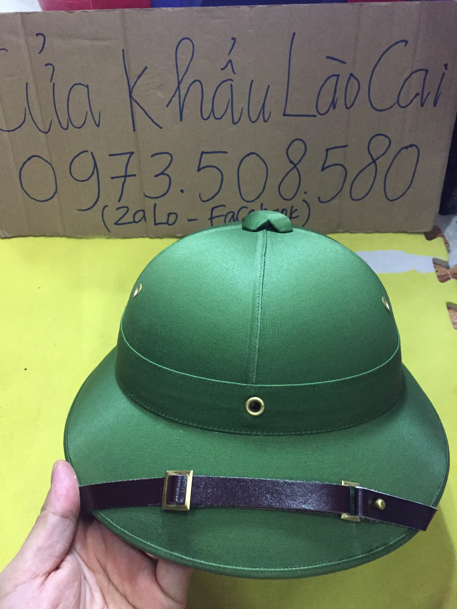 Nón cối tàu mũ cốt phíp rằn ri cao cấp