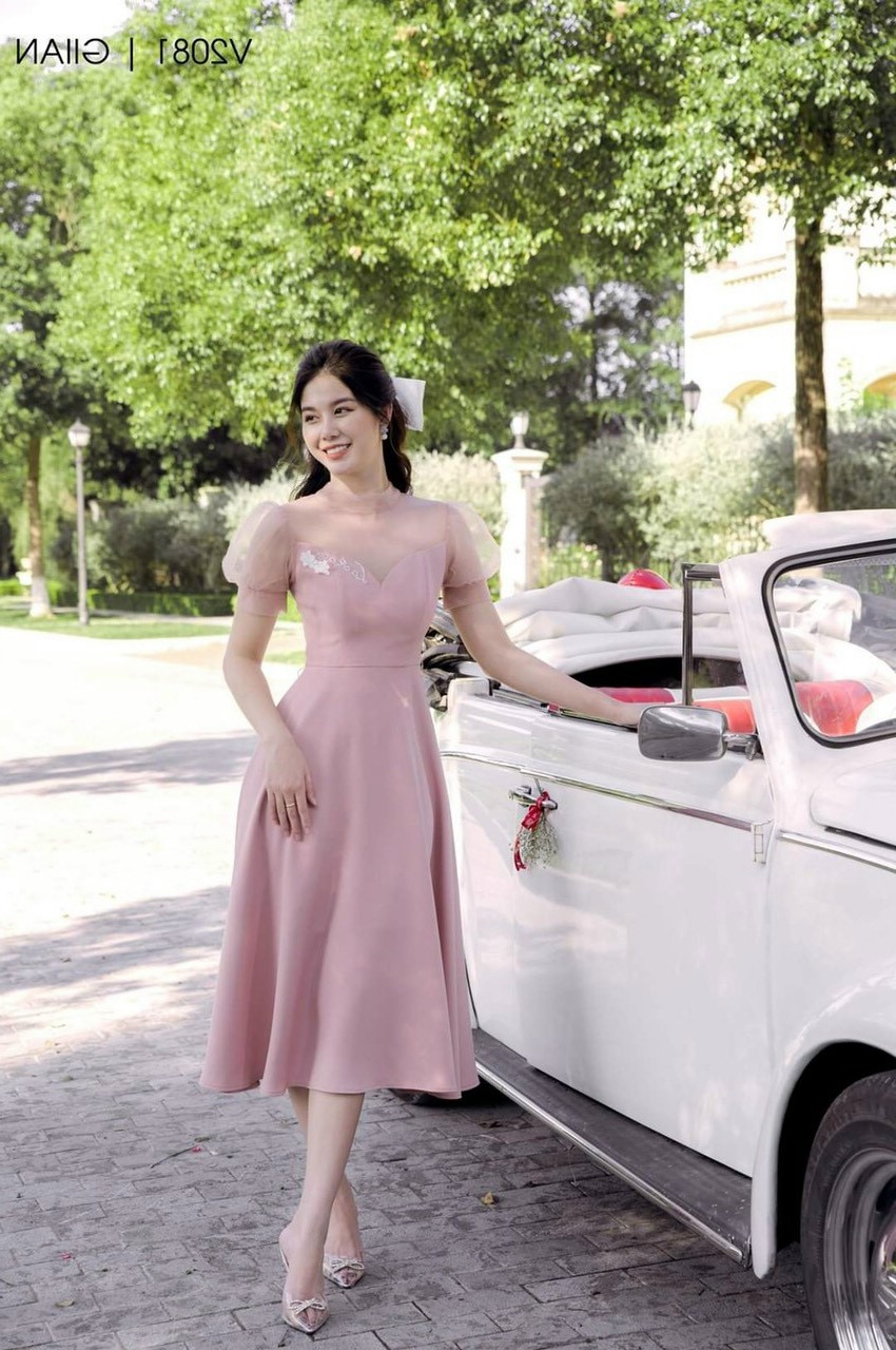 Đầm xòe tay lưới-THH ZU#damnu