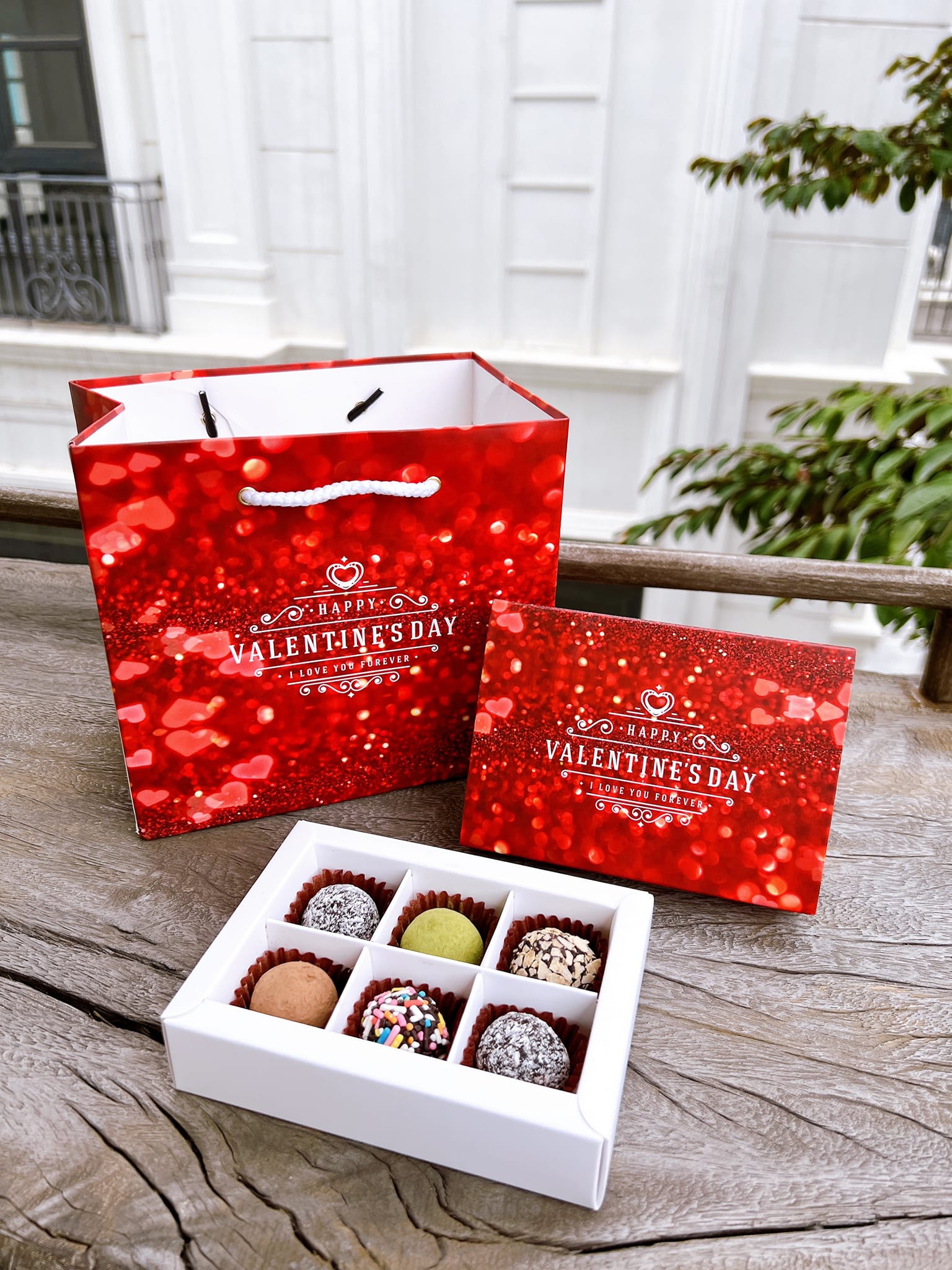 VALENTINE socola hộp 6 viên tròn