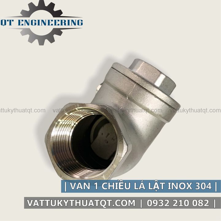 Van 1 Chiều Lá Lật Inox 304 (Nối Ren) - DN32,DN42,DN50 - VATTUKYTHUATQT.COM