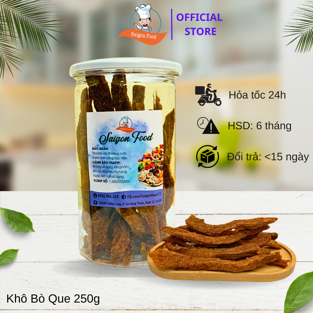 [HCM]250gram KHÔ BÒ QUE HỒNG NGỰ - SAIGON FOOD