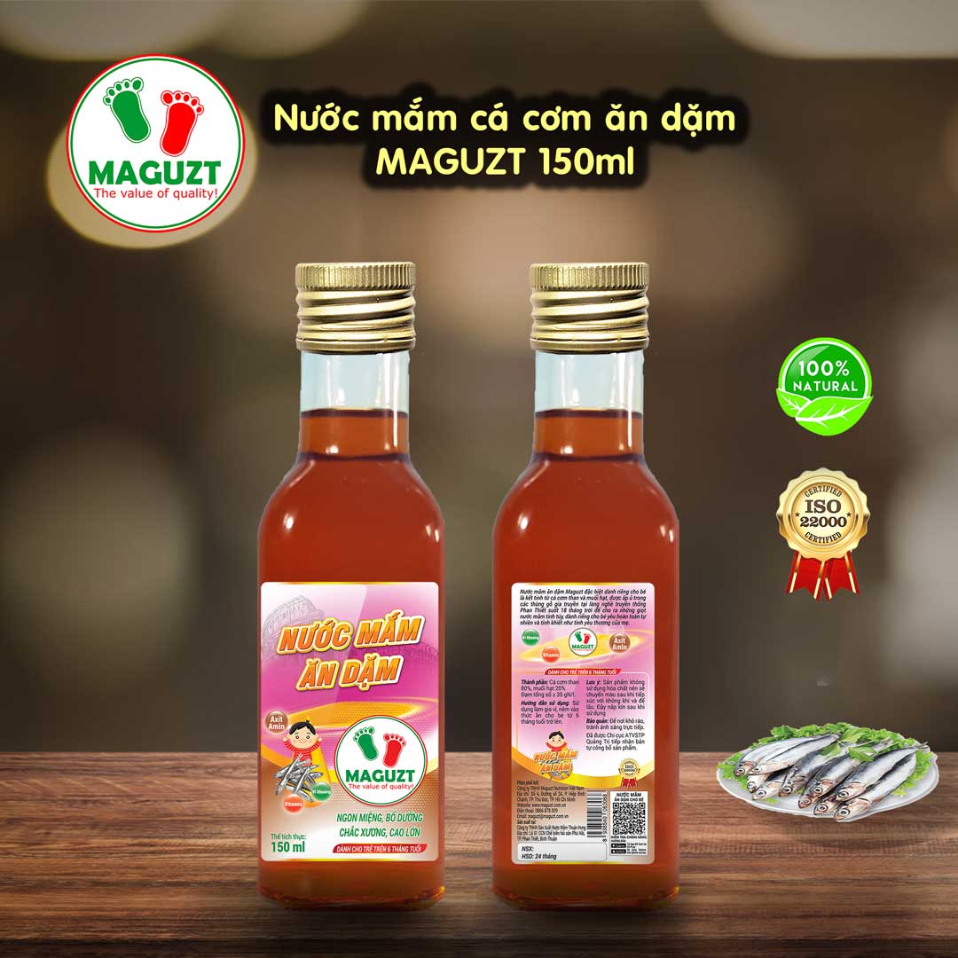 Nước mắm Cho bé ăn ăn dặm Maguzt Cá cơm than