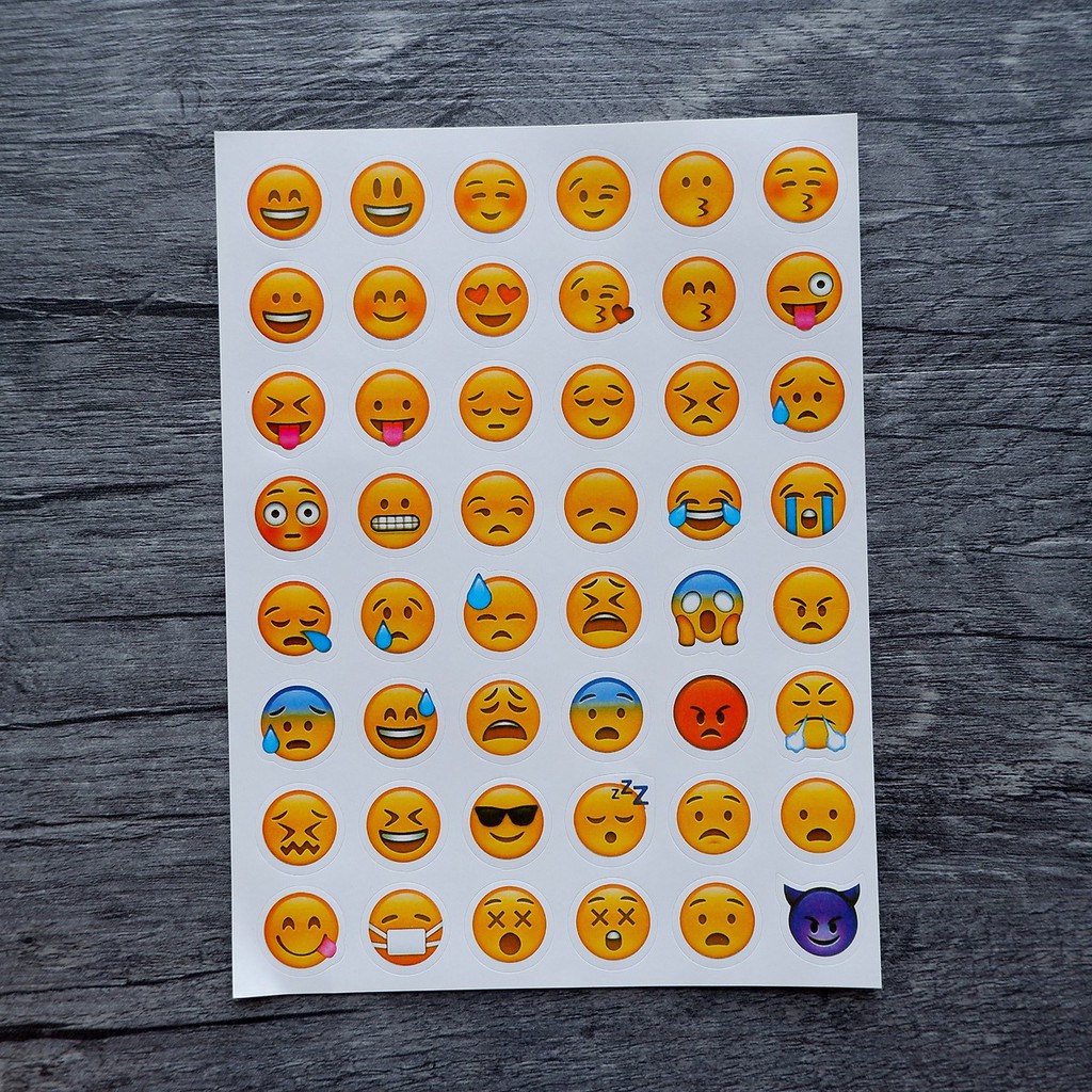 [HCM]Bộ 4 Tấm Emoji Stickers Lớn