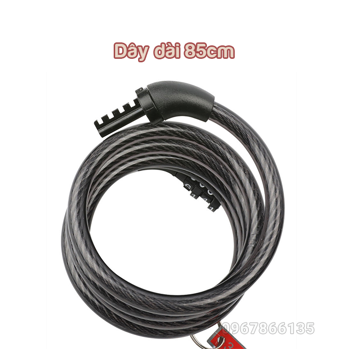 Khóa dây xe đạp chống trộm mật mã 4 số