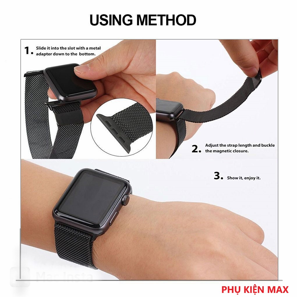 Dây đeo milanese loop apple watch  chính hãng