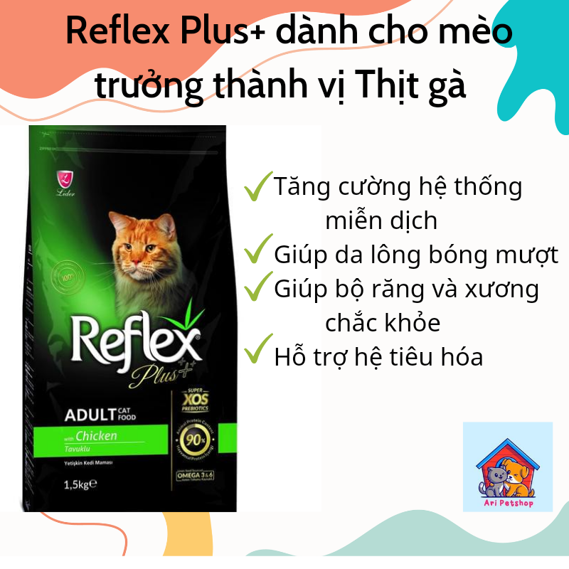 Thức ăn cho mèo Hạt Reflex Plus các loại - [Túi 1,5kg]