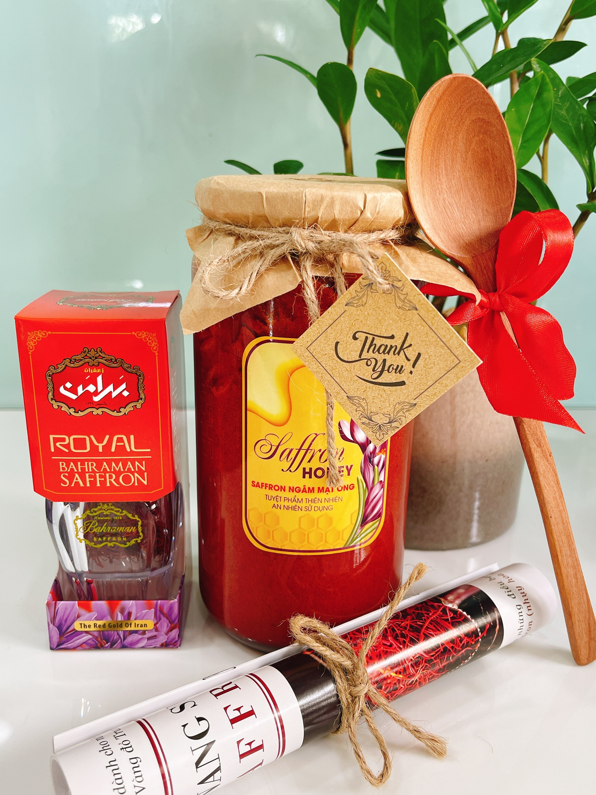 [ FREE SHIP + 1 THÌA GỖ ] 2g saffron ngâm mật ong rừng