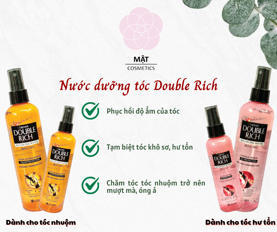 Combo 2 chai dưỡng tóc Double Rich chăm sóc tóc khô sơ hư tổn 120ml
