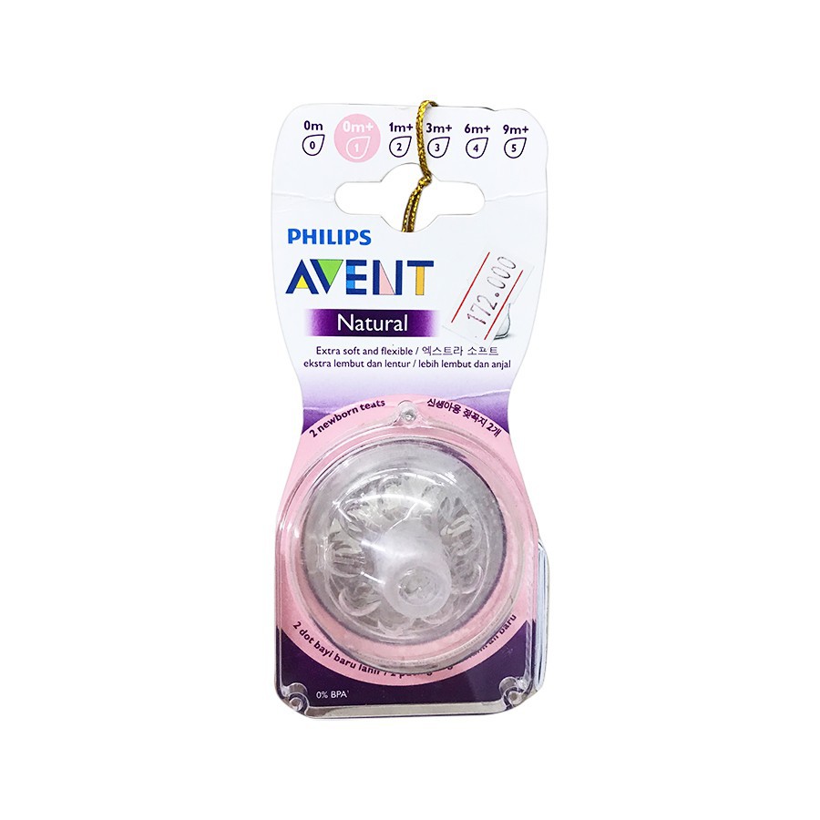 NÚM TI bình sữa cổ rộng Avent Natural