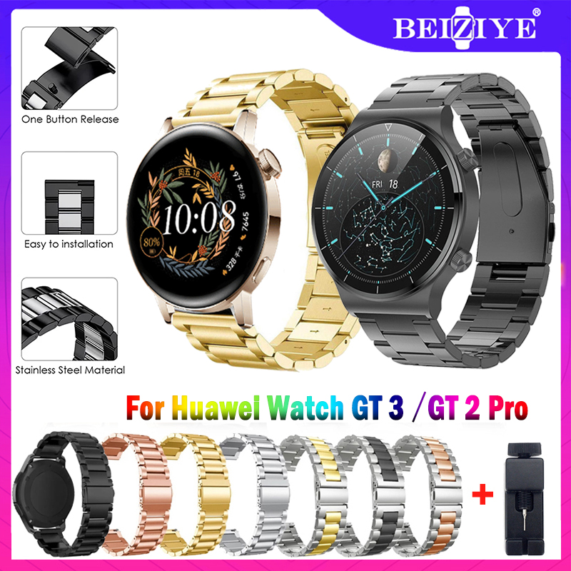 cho Huawei Watch GT 3 42mm 46mm Dây đồng hồ 22mm 20mm Dây đeo bằng thép không gỉ cho Huawei Watch GT 2 Pro 46MM
