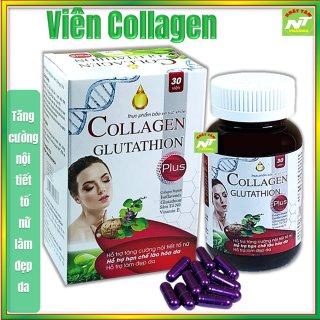 Viên Uống Trắng Da Collagen Glutathion Plus Giúp tăng nội tiết tố nữ thumbnail