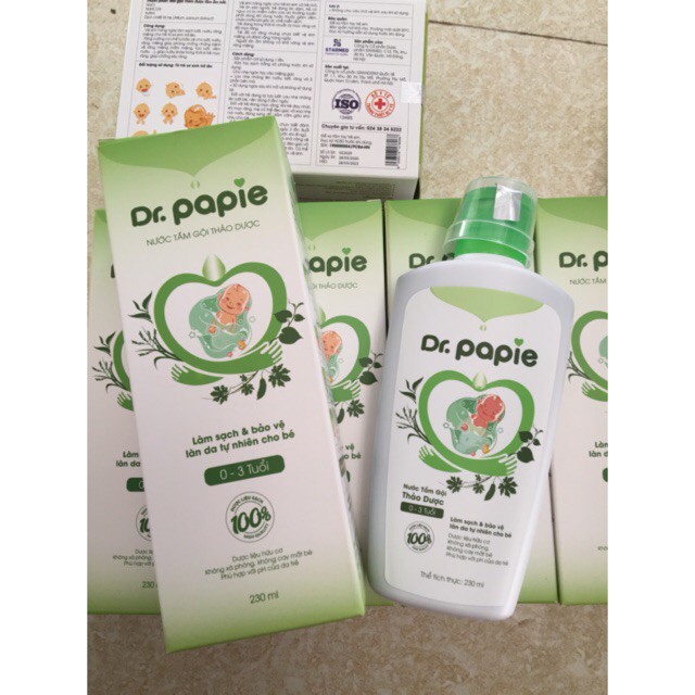 Nước Tắm Gội Thảo Dược Dr Papie 230ml