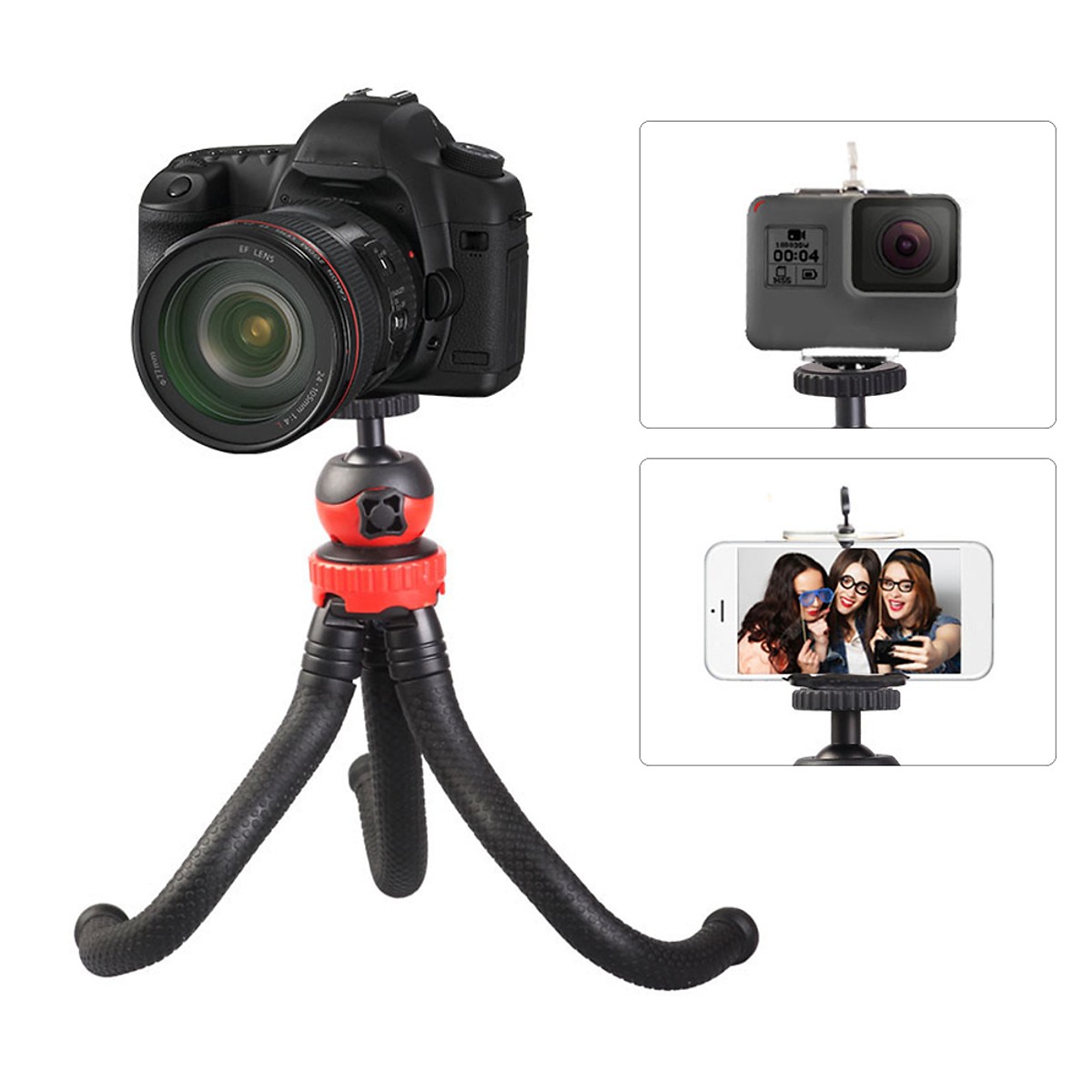 Chân đế máy ảnh Tripod Ballhead Mini Octopus Flexible (Giao Màu Ngẫu Nhiên) - HÀNG NHẬP KHẨU