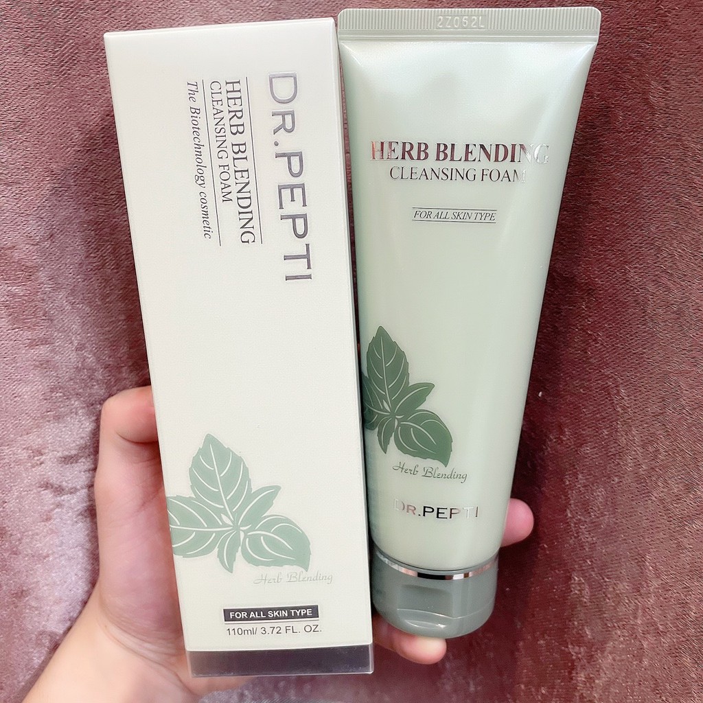 Sữa rửa mặt dr.pepti bạc hà trà xanh thảo dược cleansing foam
