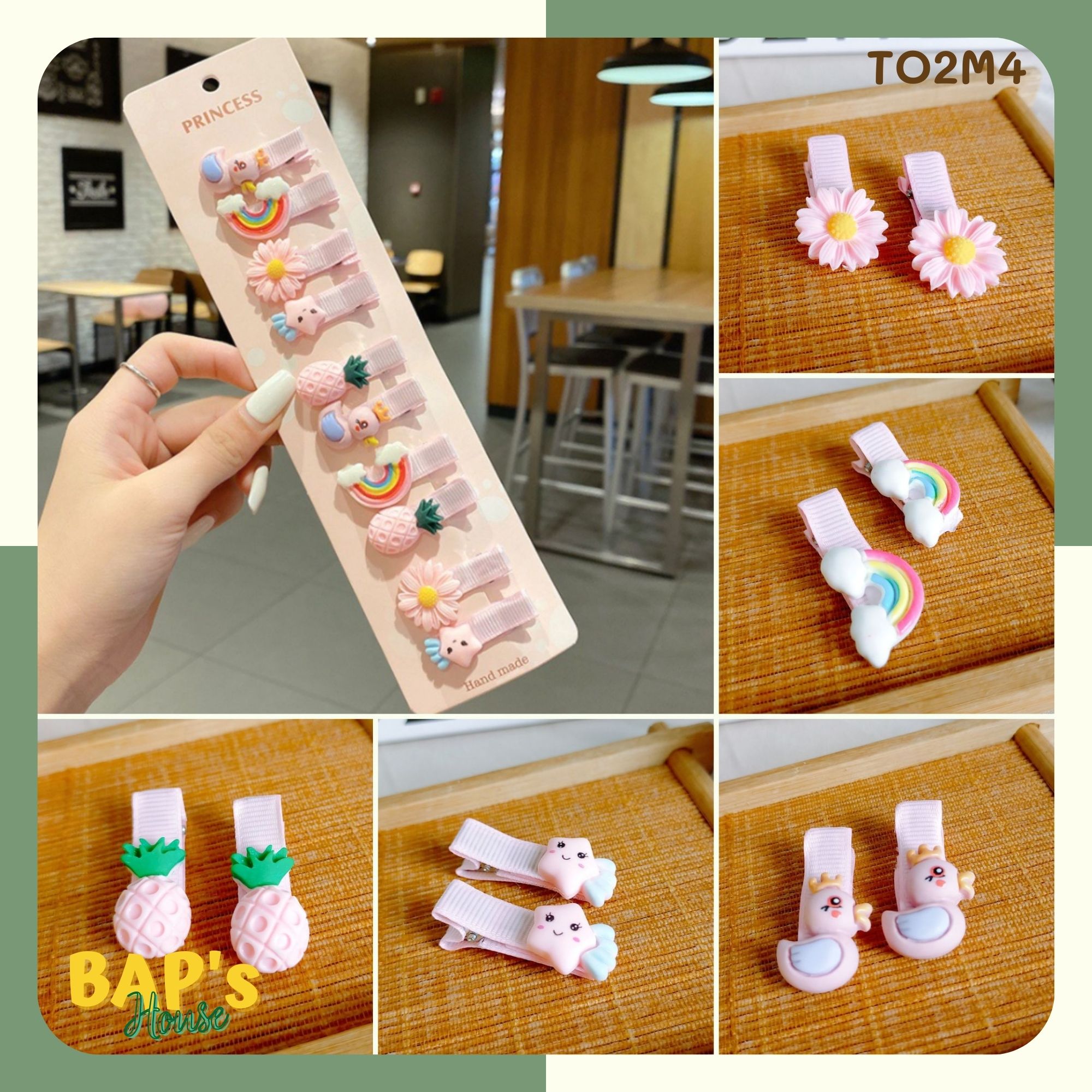 Kẹp Tóc Cho Bé Gái , Kẹp Tóc Dễ Thương Nhiều Mẫu Lựa Chọn BAP's House TO2