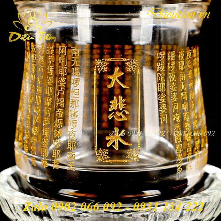Ly nước thờ, chén thờ pha lê cúng bày bàn thờ