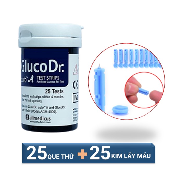 25 Que Thử Đường Huyết Gluco Dr Auto Agm-4000 sản xuất tại Hàn Quốc - CAM KẾT CHÍNH HÃNG