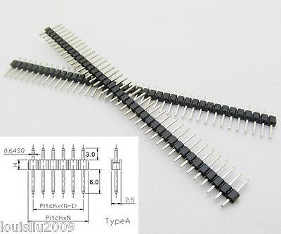 Male Header, Single, Straight Pin, 40 Pin (Header 2.54 40Pin)