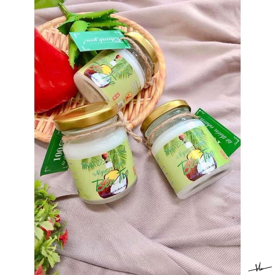 Combo 3 lọ tinh dầu dừa bến tre thơm nức nấu thủ công