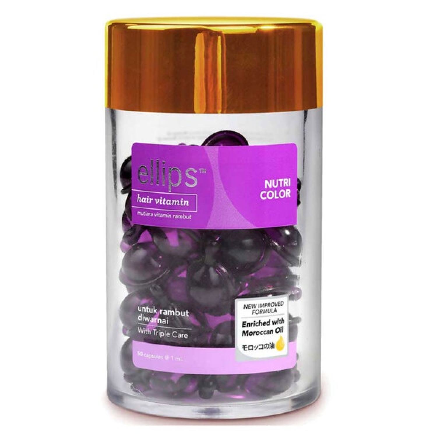 Ellips dưỡng tóc 50'S tóc nhuộm (Ellips Hair Vitamin 50's Nutri Color) Lọ 50 viên