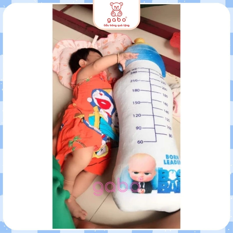 Gối ôm 3d Bình sữa 70cm, Gấu bông bình sữa 3d thú nhồi bông quà tặng cho bé cute