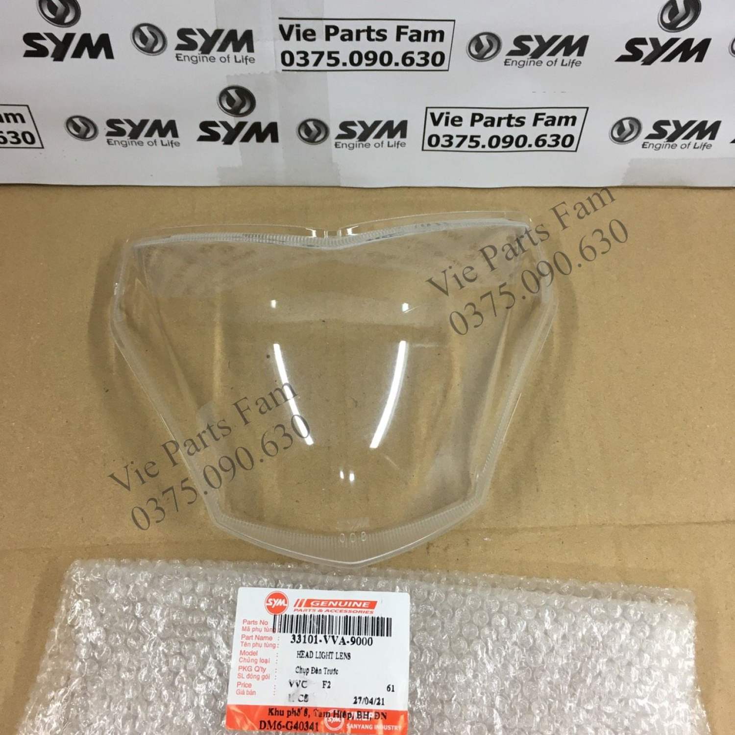 MICA/ MẶT KÍNH ĐÈN PHA XE TAY GA SHARK SYM