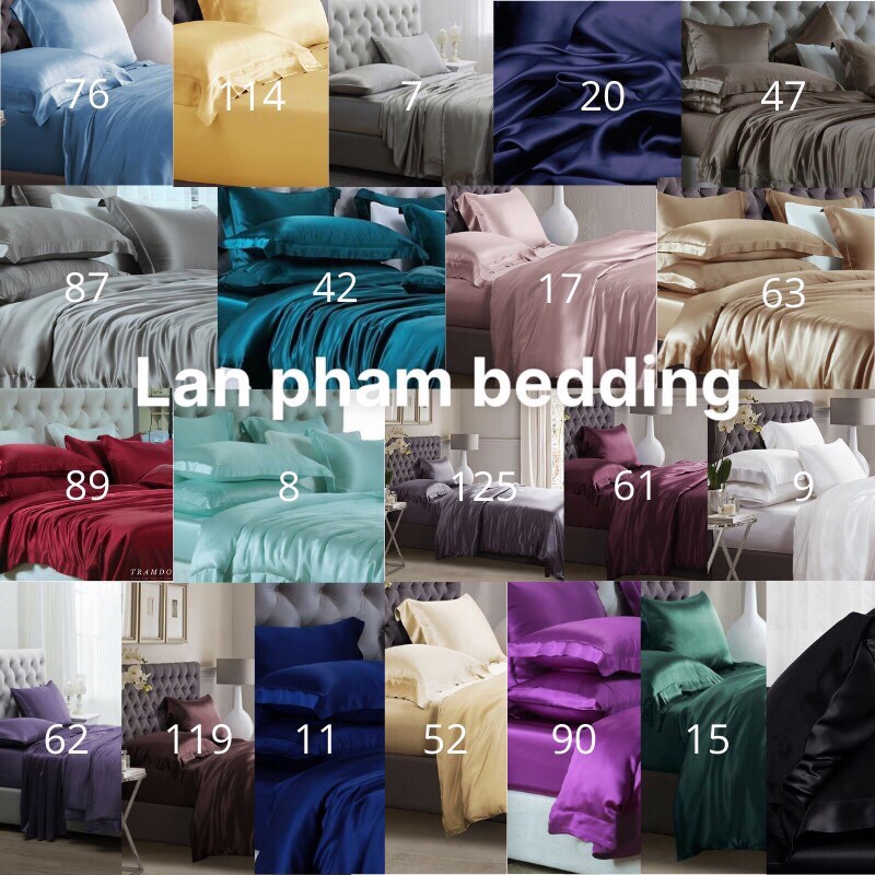 Drap Giường Ga Giường Lẻ Phi Lụa Lan Pham Bedding Mát Mịn - Vàng Đồng
