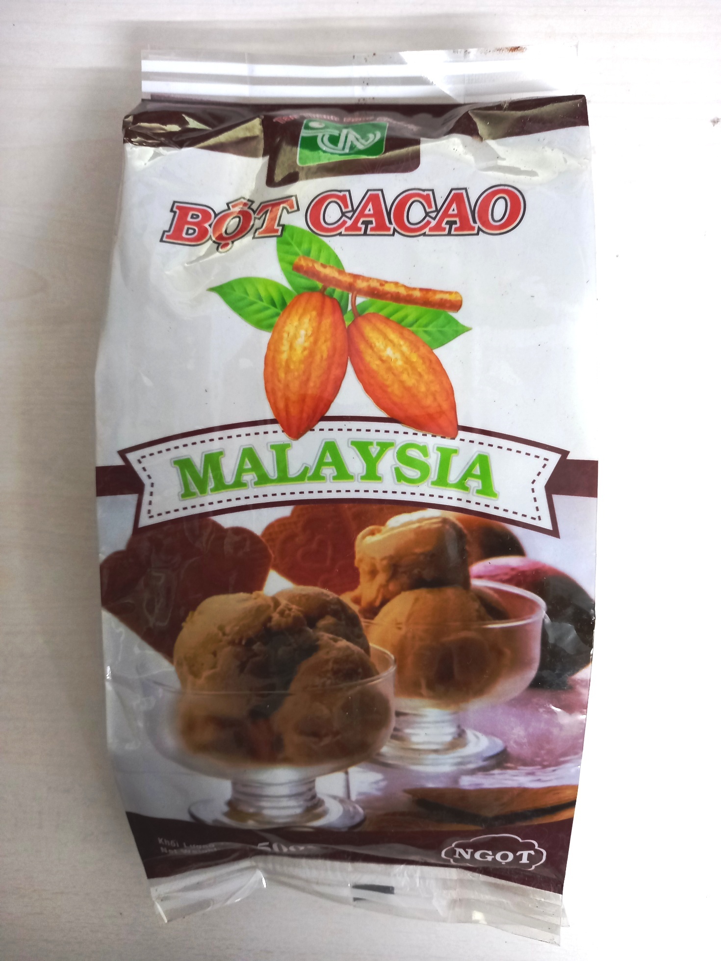 Bột cacao ngọt malaysia - tân thanh ngọc - gói 500g