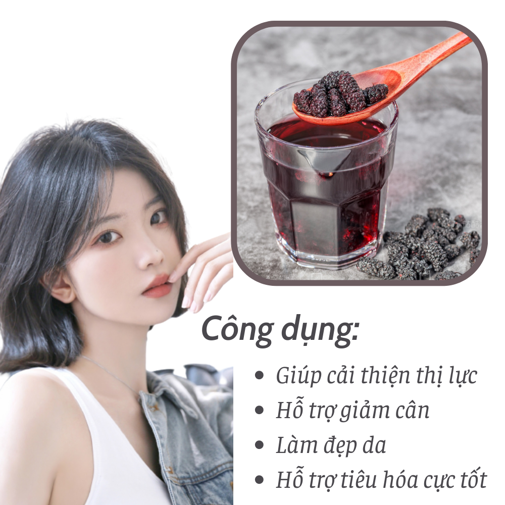 Dâu tằm sấy khô - hàng loại 1 (50,100gr) hỗ trợ đẹp da, đẹp dáng