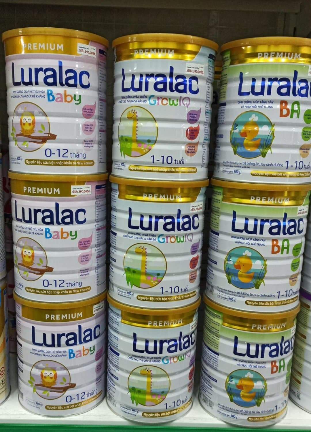 Sữa LURALAC Gain Plus dành cho người gầy 900g