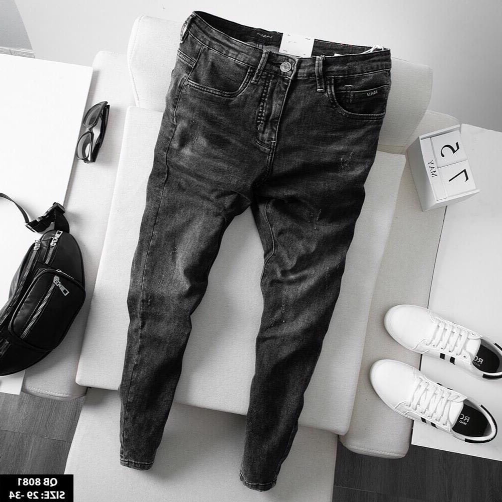 [HCM]QUẦN JEAN NAM MÀU ĐEN XÁM ĐẸP CHẤT BÒ CO GIÃN THỜI TRANG THỎ TÂY SHOP94 B06