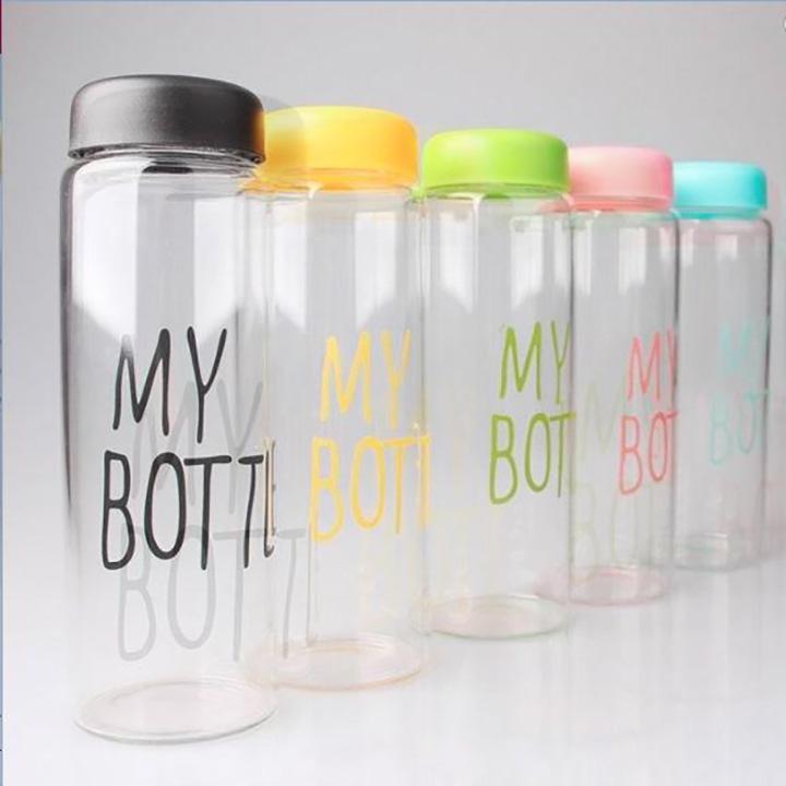 [HCM]Bình thủy tinh nắp màu MY BOTTLE 450ml