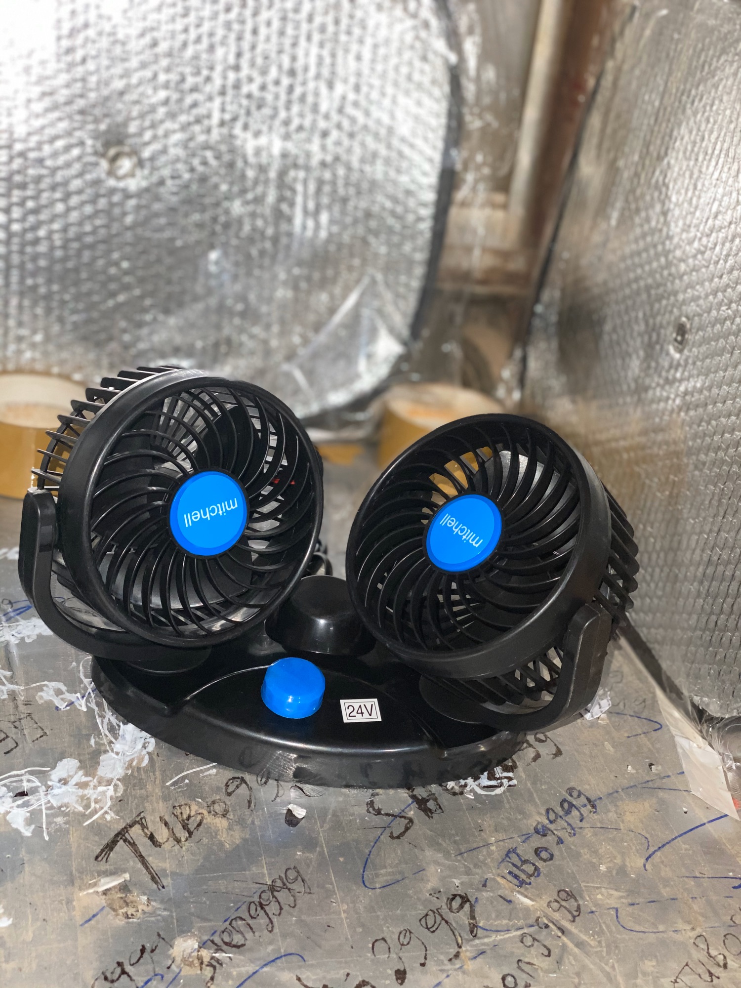 Quạt đôi to 24v