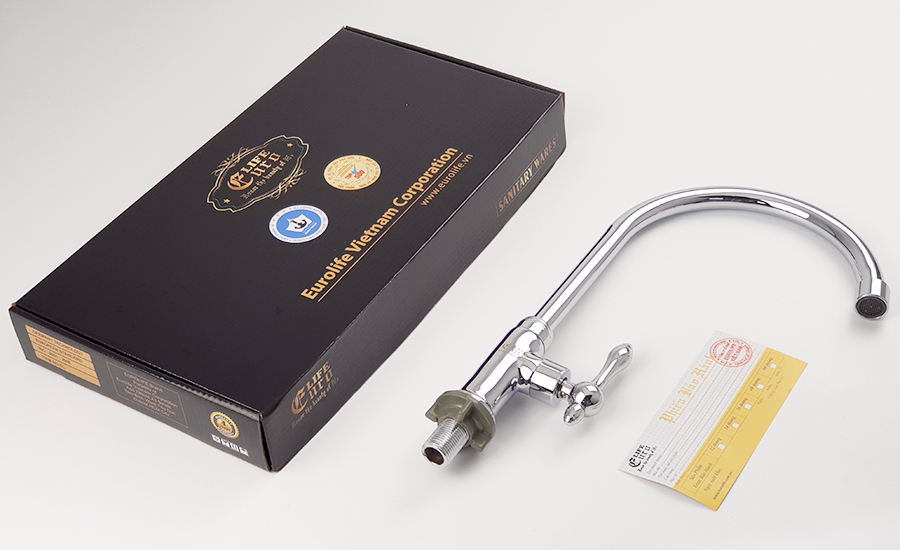 Vòi rửa chén lạnh Đồng mạ Chrome Eurolife EL-RC02 (Trắng bạc)