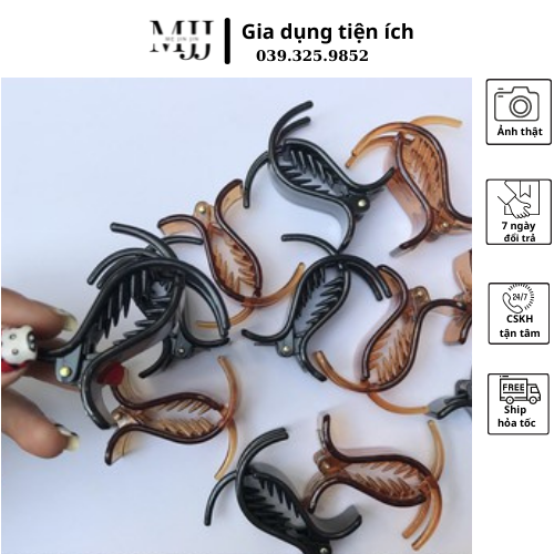 Kẹp tóc càng cua 3 răng- mix màu.